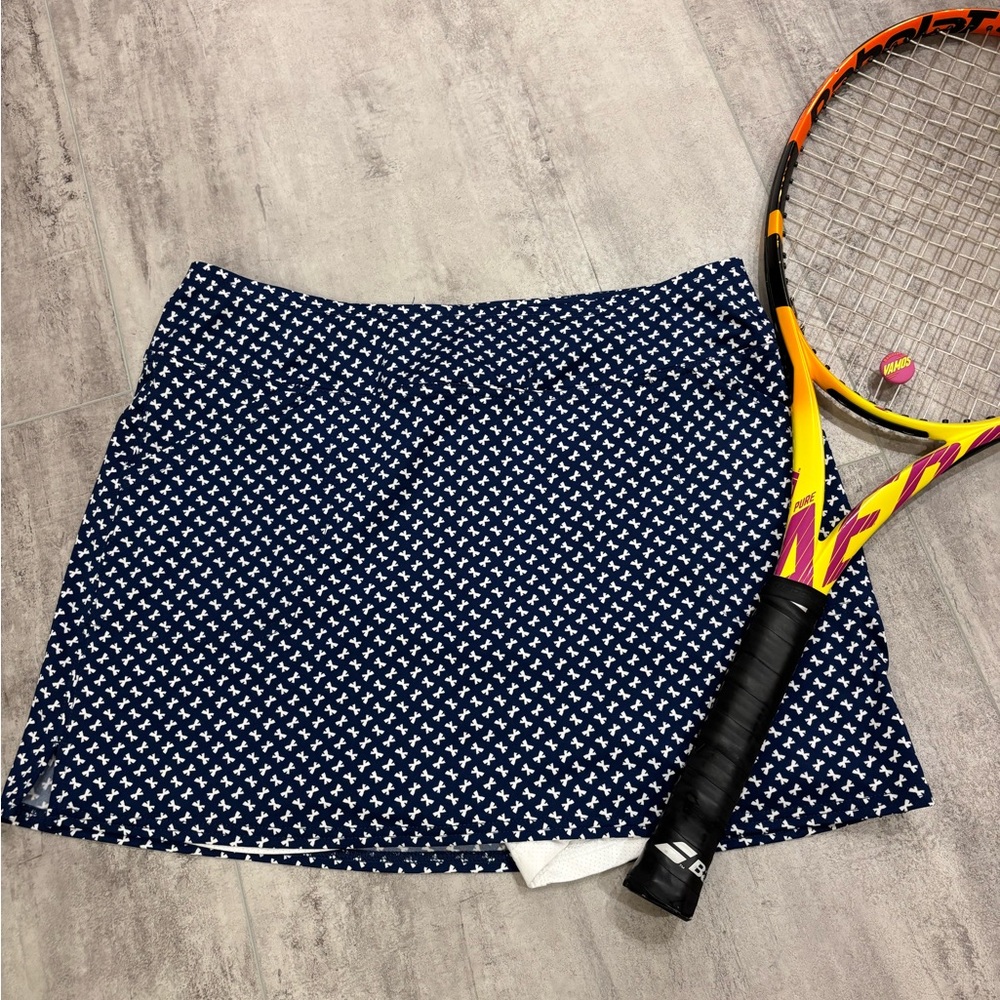 Jofit Navy with White Bows Tennis Skirt - M